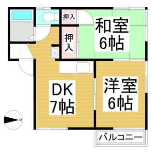 メゾン・ド・やま N棟【202号室】の間取り