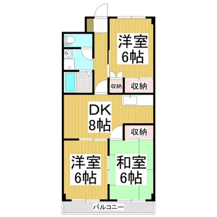 妻科アークス【202号室】の間取り