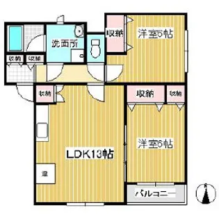 サンモール北大手【2階】の間取り