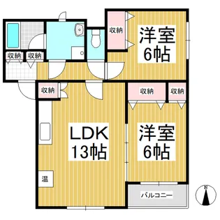 サンモール北大手【2階】の間取り