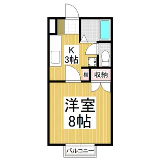 グリーンハイツタウチ A【8号室】の間取り