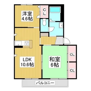 バリュージュトラウムB【2階】の間取り