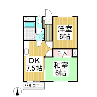 オーケーハイツ【306号室】の間取り