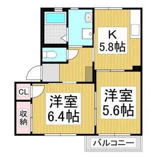 メゾン ド シュヴァリエ C【101号室】の間取り