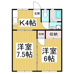 サンシャイン泉【2-C号室】の間取り