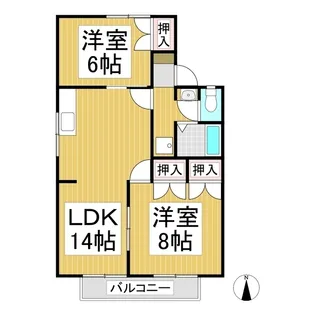 ラフォーレ伊藤 E棟【213号室】の間取り