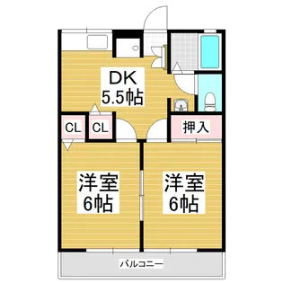 フリッシュドルフA【201号室】の間取り