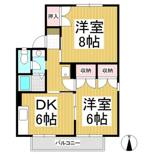 須坂ガーデンヴィラ C棟【101号室】の間取り