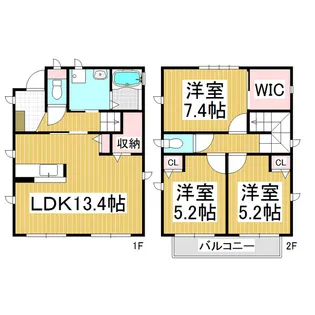 長野県松本市元町1丁目【一戸建】の間取り