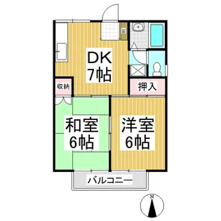 プレジールアズマ B棟【101号室】の間取り