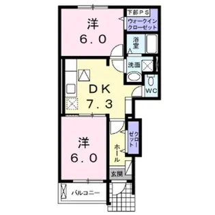 カーサ・デスパシオ B【1階】の間取り