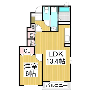 グランフルール【101号室】の間取り
