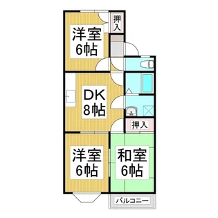 レジデンスK【102号室】の間取り