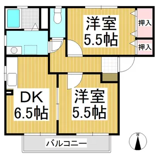 ロイヤルハイツ松村 A【201号室】の間取り