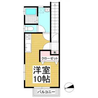 コーポアドバンス【3号室】の間取り