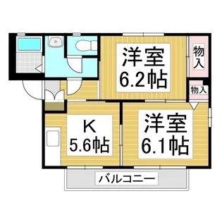 フレグランスひがの E棟【2階】の間取り