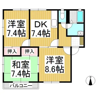 エムロード【201号室】の間取り