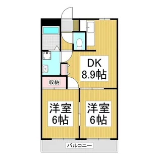 エポックシュー1番館【3階】の間取り