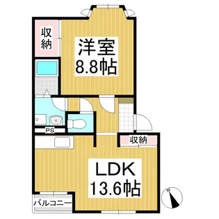 エル・シャトーB棟【2階】の間取り