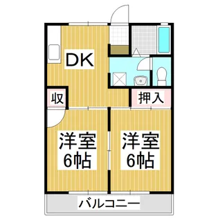 セジュール塚田 C棟【101号室】の間取り