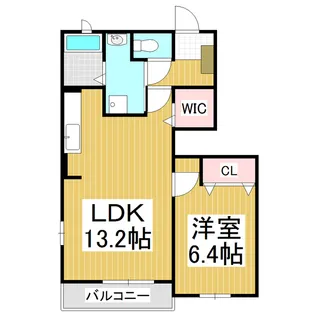 ラシーヌ花みずきA【1階】の間取り