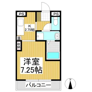 ブランニュー常田【304号室】の間取り