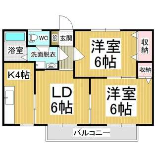 グランディール中村A棟【103号室】の間取り