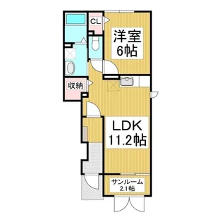ベル・グラース B棟【1階】の間取り