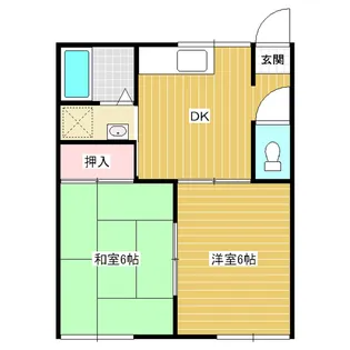 スカイハイツA【102号室】の間取り