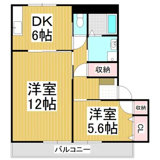 ムーングローリA【1階】の間取り