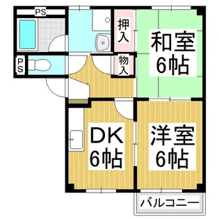 サープラスtwoリーベン【201号室】の間取り