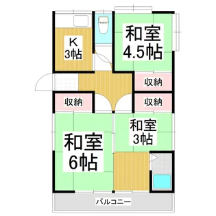 長野県長野市新諏訪2丁目【アパート】の間取り