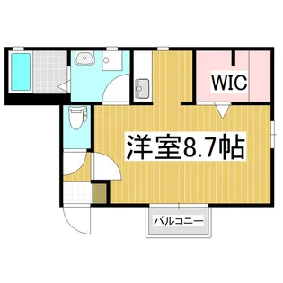 シャルム城東A棟【202号室】の間取り