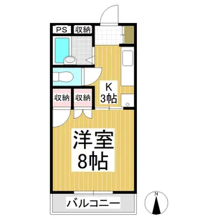 石坂マンション【303号室】の間取り