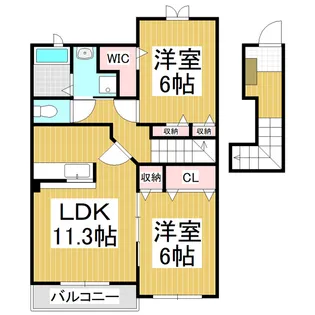 シャンティ倭 A【2階】の間取り