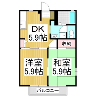 ディアスリングD棟【1階】の間取り