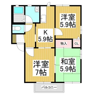 トレランス樹B【202号室】の間取り
