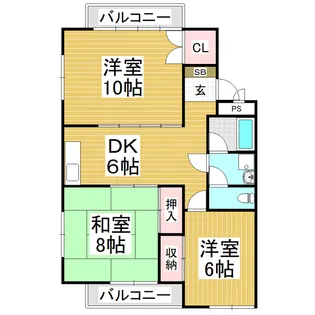 レジデンス共和【201号室】の間取り