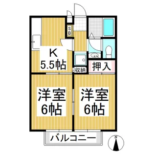 アーバンライフ稲田【202号室】の間取り