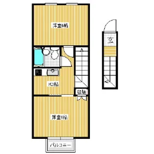 レジデンス穂高A【205号室】の間取り