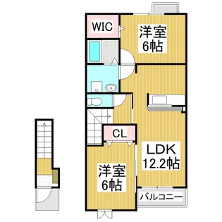 グランソレイユB (御代田)【203号室】の間取り