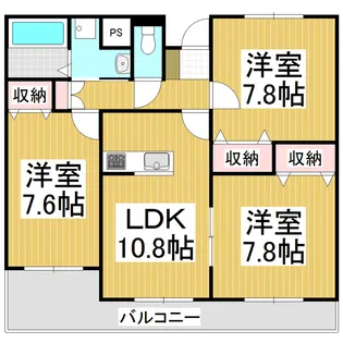エコーハイツⅢ【102号室】の間取り