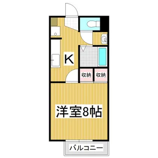 エスポワール東【201号室】の間取り