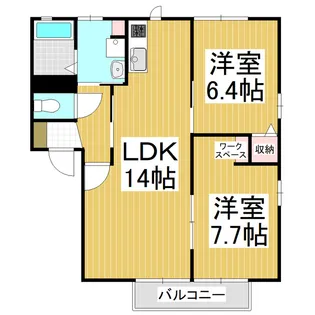 コーポトロモンB棟【1階】の間取り
