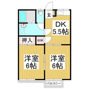 M.K.ハイツ穂高【205号室】の間取り