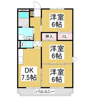 レスポワールA【301号室】の間取り