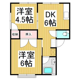 西村ハイツ【202号室】の間取り