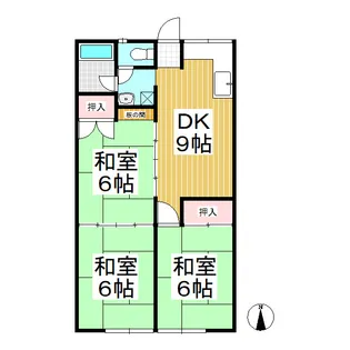 サンハイツ日滝【C号室】の間取り