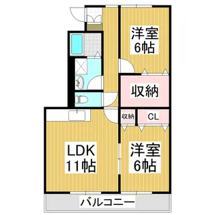 アスピア安曇野マンション【201号室】の間取り