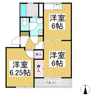 ファンタジー21 C棟【103号室】の間取り